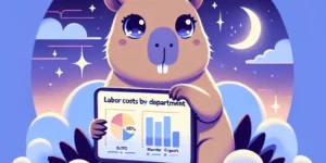 Power BIで人件費を部署別に分析するテンプレート Power BI 人件費分析 可愛いカワウソのイラスト 夢占い